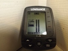 A LOWRANCE Fishfinder/sonar. X-4 Replacement head unit & mount base. B/W.  GWO