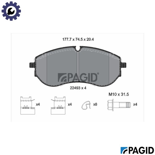 Brake pad set disc - pad,