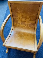 Vintage Childs Rocking Chair Birch 1956 ‘Bauhaus’ Bentwood RARE Exc Gift 🎁 idea
