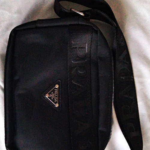 Prada black nylon - nylon, crossbody