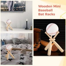 Wooden Baseball Stand Holder