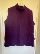 EWM plum fleece gillet size 16 NWOT
