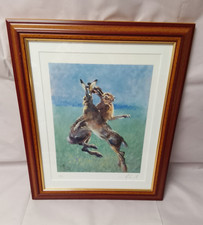 The Big Fight ~ Signed Limited Edition Malcolm Coward print ~ Boxing Hares