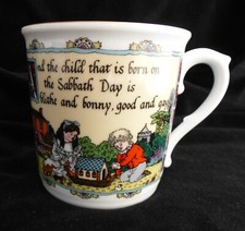Royal Worcester.Birthday Mug 1990.Sunday .  Sue Scullard .Kept in Cabinet