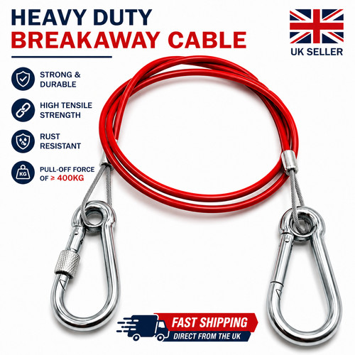 Breakaway brake safety cable - brake,