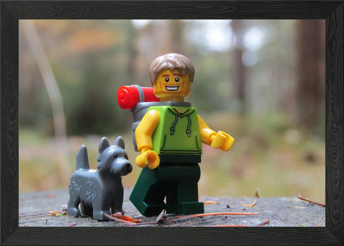 Lego hiker with dog - lego,