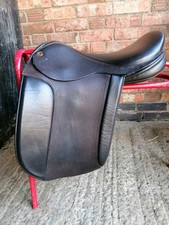 Black Country Classic Show Saddle Dark Brown Leather 17.5" wide/xw