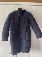 M&S Girls Navy Long Puffer
