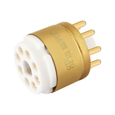 8Pin Octal Socket Saver EL34 KT88 6550 6SN7 6L6 6CA7 5U4G 5Z3 274B 6F8G Golden