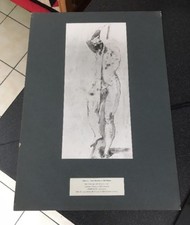 1960’s V&A Photo Print Nude Drawings By Old Masters Artist PARMIGIANO Male Nude