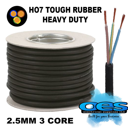 Rubber cable core - core, 2.5mm