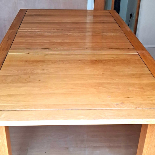 Table extendable oak dining - extendable,