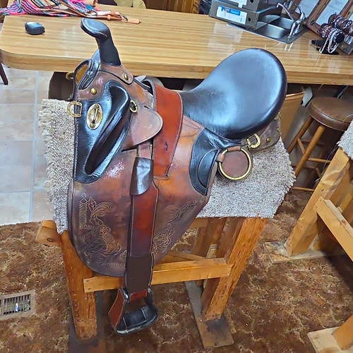 Australian stock saddle - ., brown