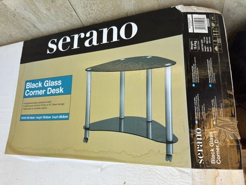 Serano black glass corner - black,