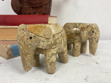 Elephant Candle Tea Light Holder Ornament Stone Marble Himalayan Boho
