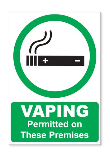 Vaping permitted stickers - x,