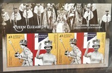 Queen Elizabeth II Sapphire Jubilee Stamp Sheet Marshall Islands