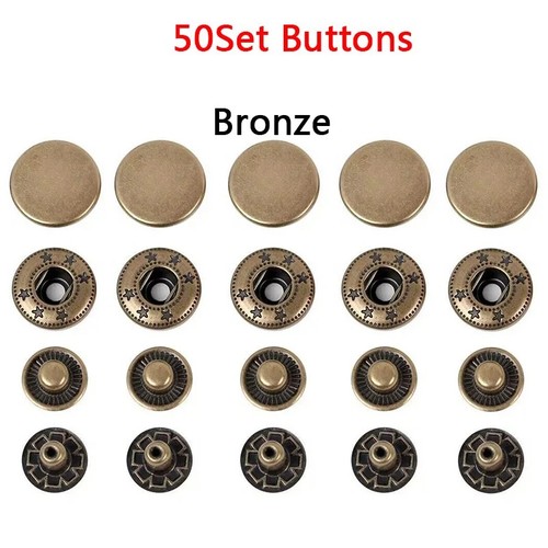 50sets leather snap fasteners - snap,