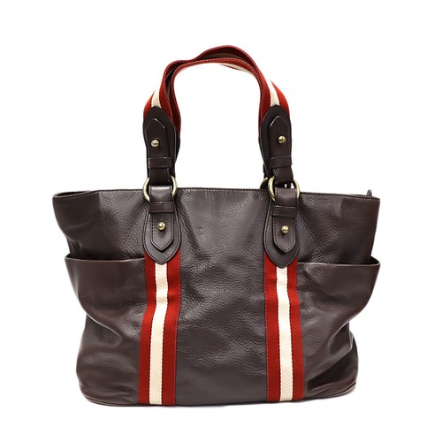 Bally tote bag leather brown - bag,