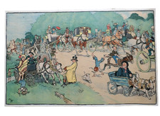 Cecil Aldin. Bluemarket Races. On The Road. 1902. Lawrence & Bullen.