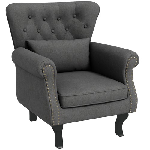 Homcom wingback armchair - wingback,