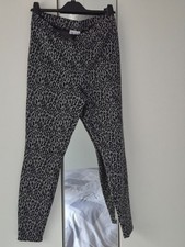 Matalan Papaya Ladies Stretch Fit Leggings/Trousers, 12, Grey/Black Animal Print