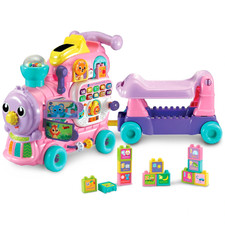 VTech Train 4in1 Baby Activity Toy Alphabet Music Light Pull Along Playset Pink