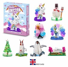 Kids Magic Growing Crystal Kit - Animal Tree & Snowman Gift UK Toy