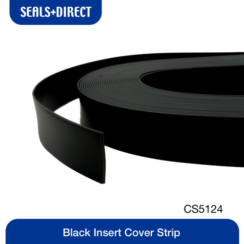 Black 25mm insert cover strip - cover,