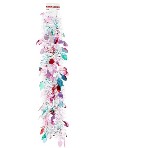 Colourful tinsel white - tinsel,