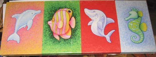 Childs fish dolphin - sea, canvas