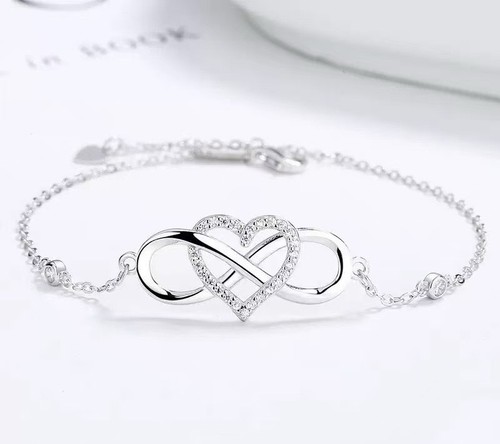 925 infinity heart - infinity, bracelet