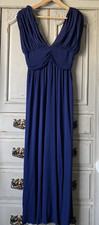 1970s Blue Crepe Gown Dress