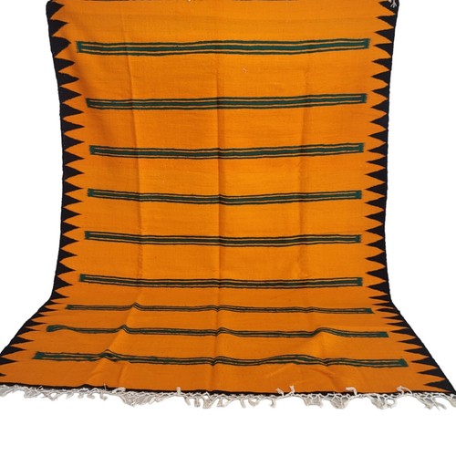 Old vintage orange rug - old,