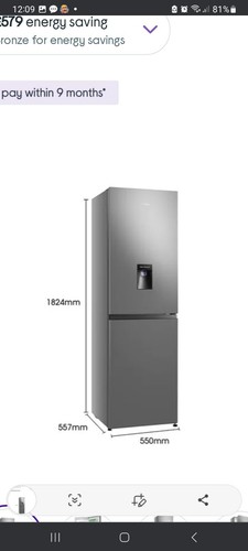 Hisense rb435n4wce fridge - hisense,