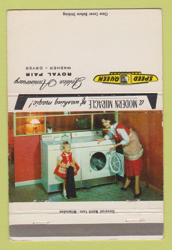 Matchbook cover speed queen - cover,