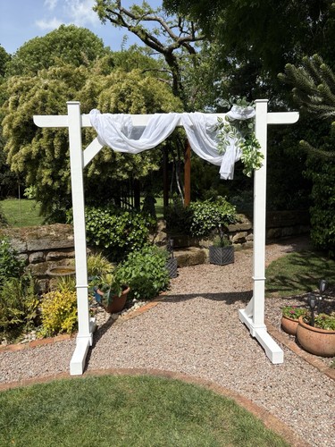 Wedding arch solid wood - wedding, white
