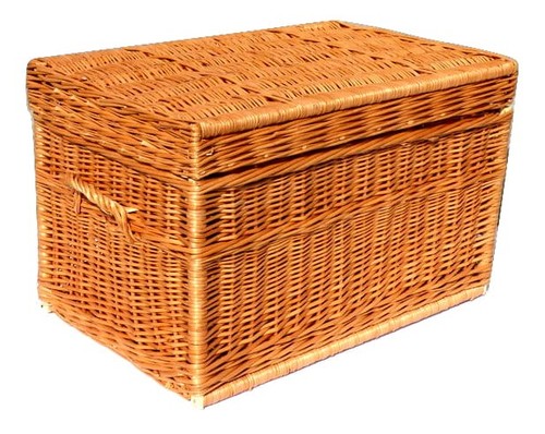 Wicker chest laundry basket - laundry,