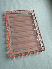 French style  Heavy Art Deco glass Vanity Tray 30x19cms  1.4 Kilos 