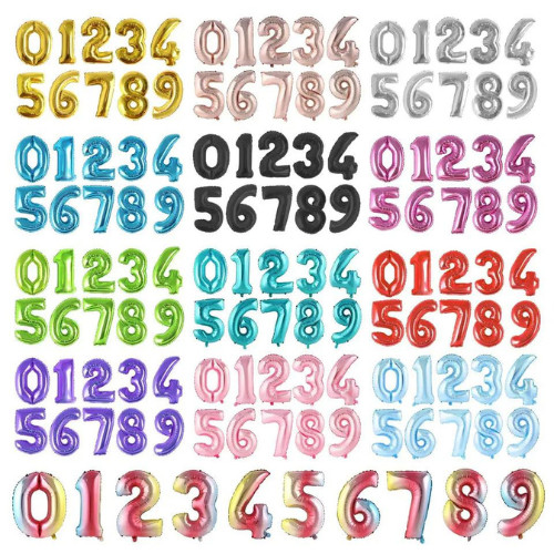 Inch large foil number - inch,