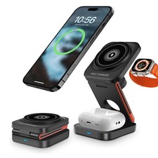 Wireless Charger Dock 3in1 Fast Charging Station For Apple Watch iPhone 16 15 14
