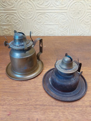 Brass veritas oil lamp - brass, "veritas"