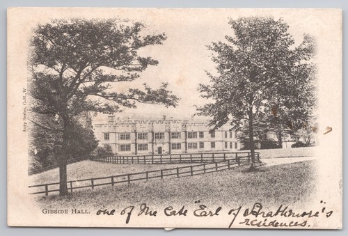 Gibside hall postcard - gibside,
