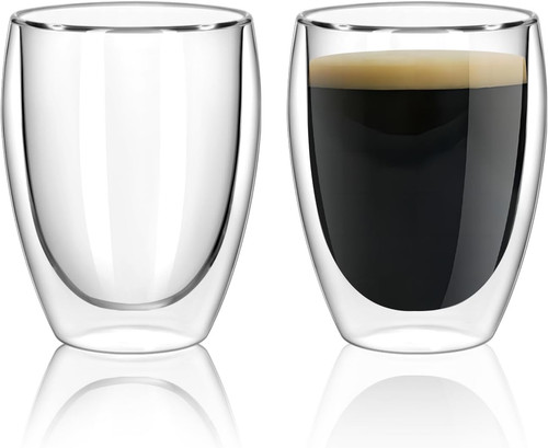 Glass coffee mugs set 2 - coffee,