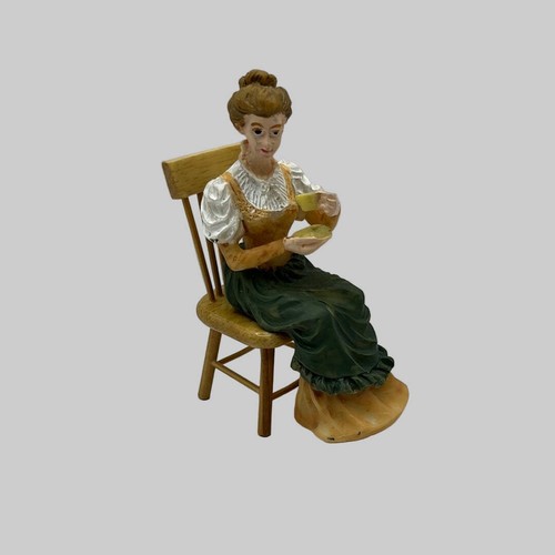 Dolls house seated resin - dolls,