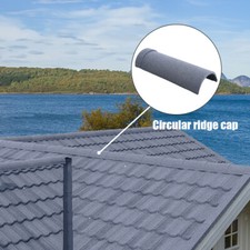 10pcs Grey Half Round Ridge End Cap Dry Verge Systems, Gable Apex Roof Tiles UK