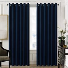 Pair Ready Made Thick Blackout Curtains Thermal Ring top Eyelet or Pencil Pleat