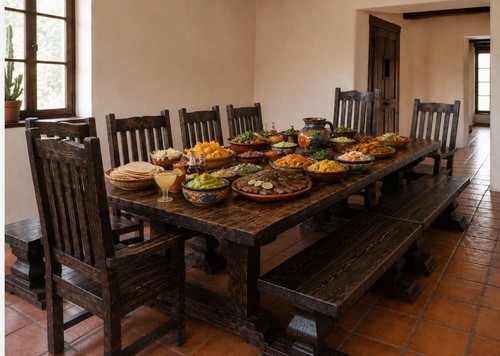 Reclaimed wood dining table - dining,