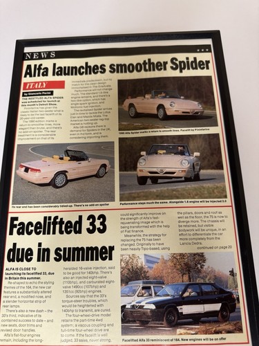 Framed original alfa romeo - framed,