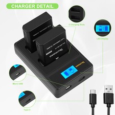 2Pack EN-EL14 EL14a Battery
